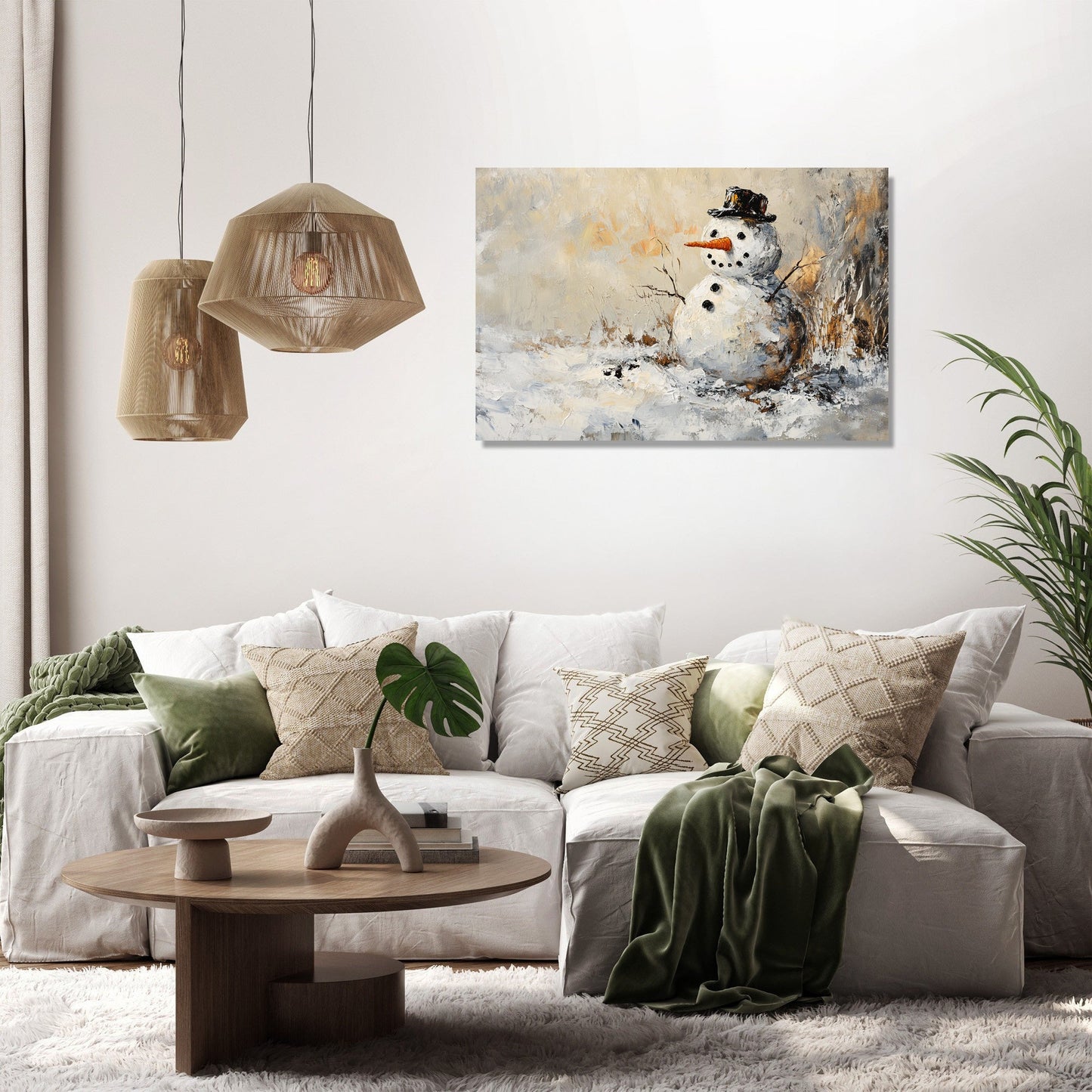 Melting Snowman Canvas