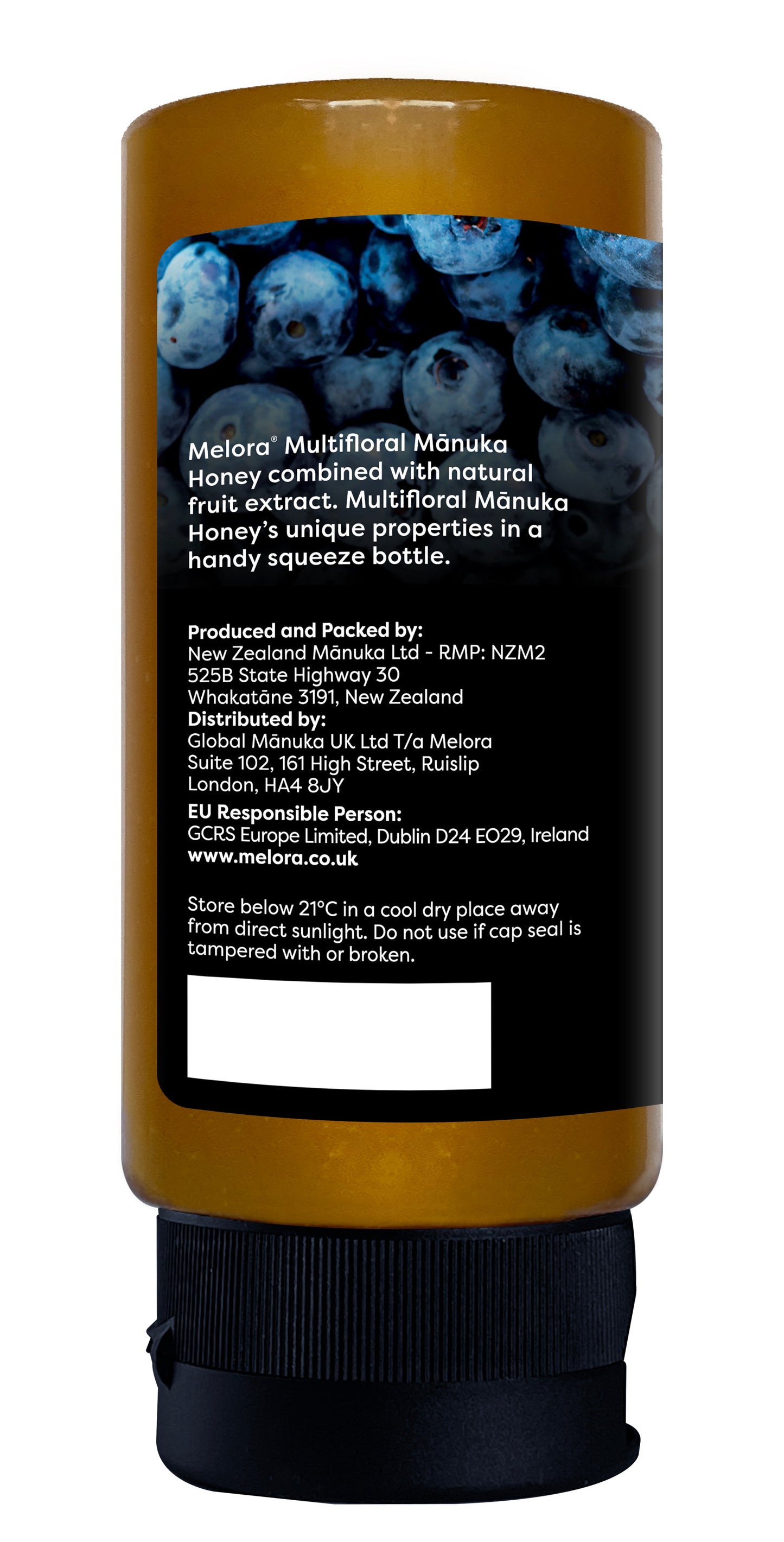 Mānuka Honey Squeeze Bottle 70+MGO Blueberry