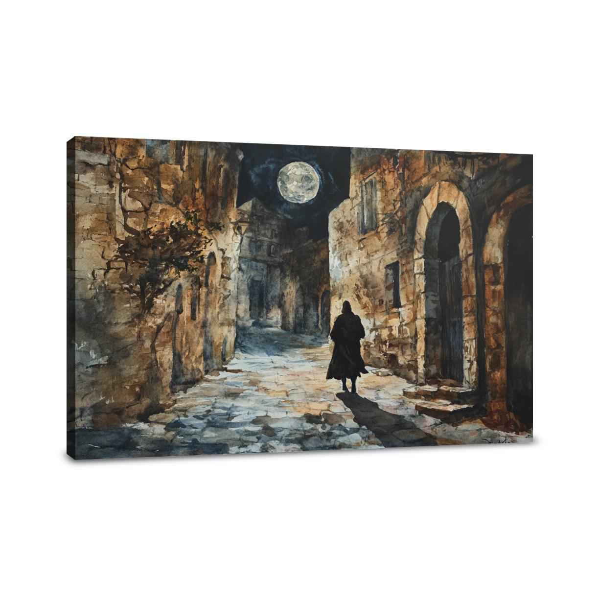 Moonlit Assassin Chase Canvas
