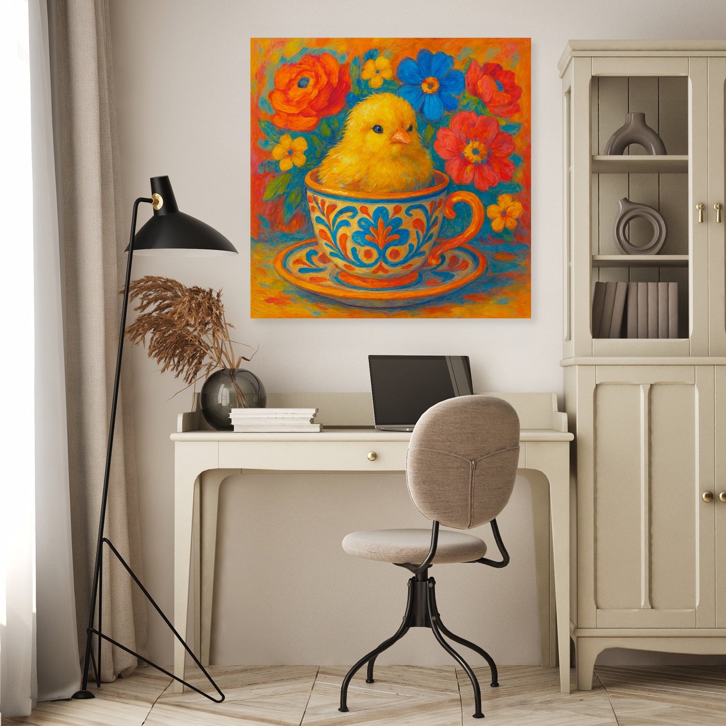 Chick in a Teacup Canvas