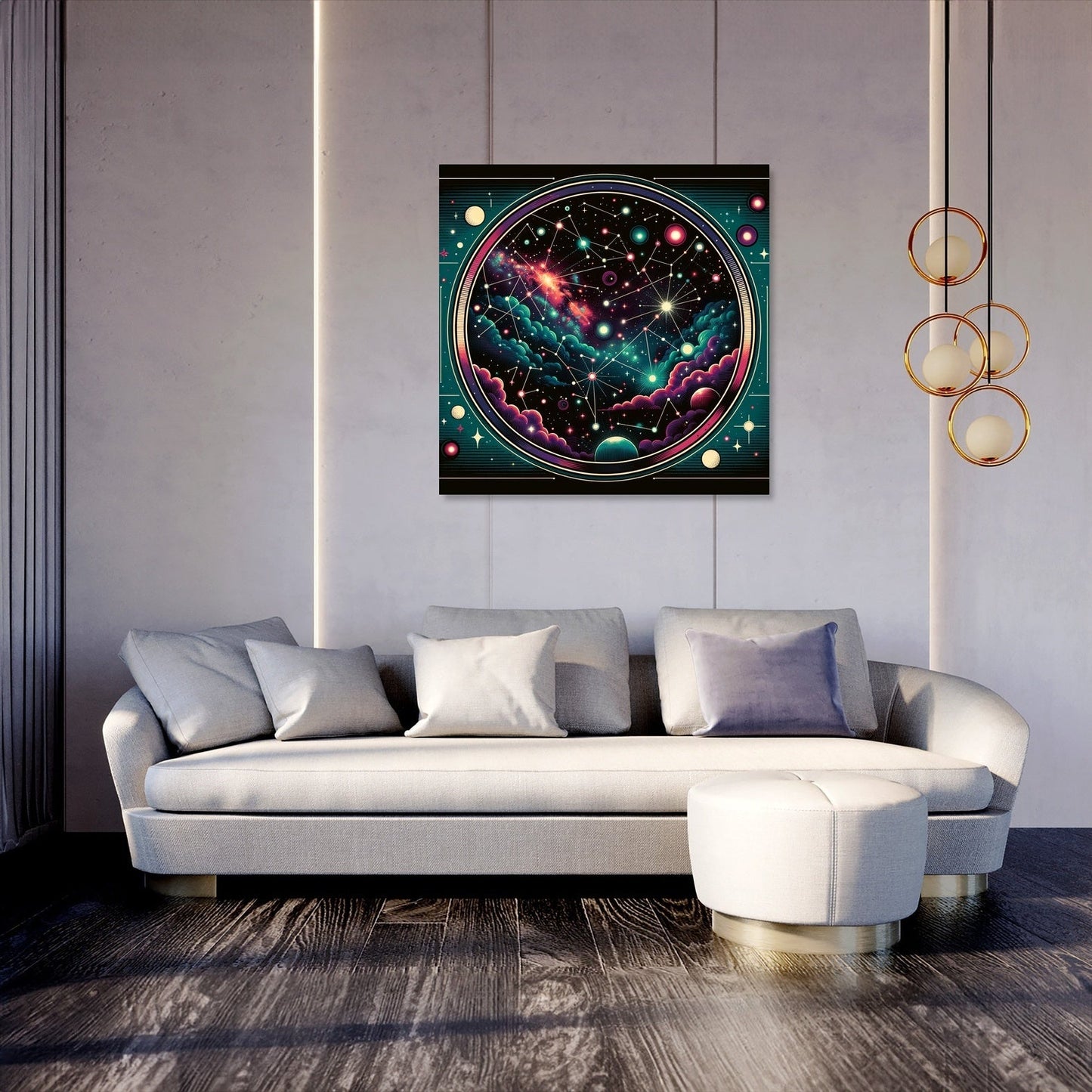 Neon Cosmos Pop Canvas