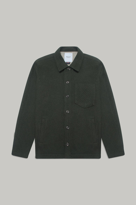 Theydon Overshirt - Olive Waffle