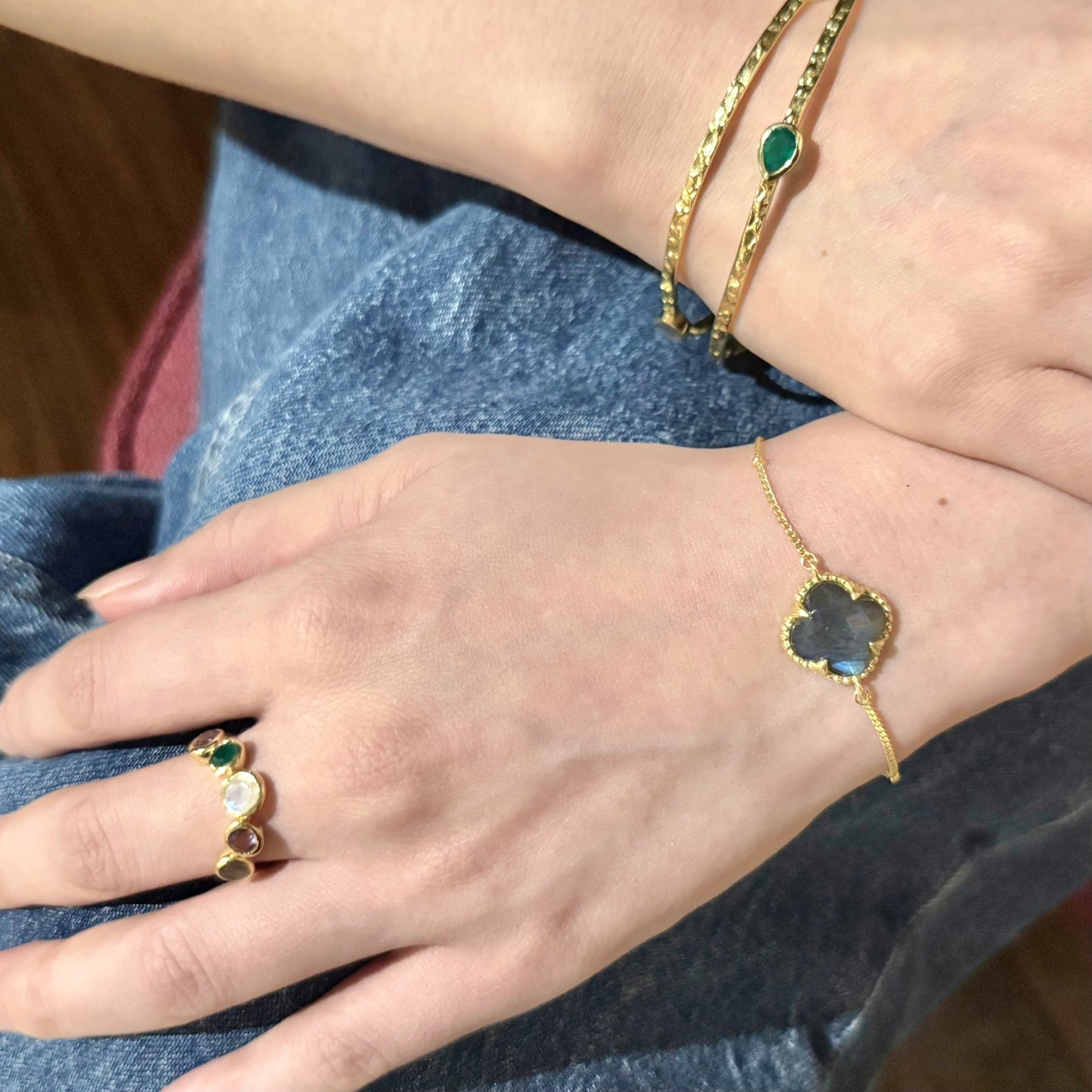 [PRE-ORDER] Tyche Gemstone Bracelet Labradorite