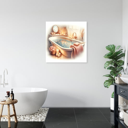 Serene Soak Watercolor Canvas