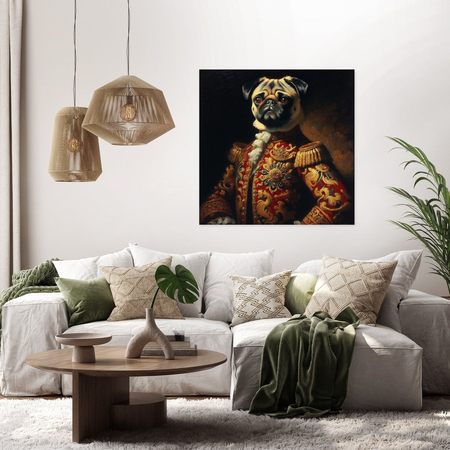 Regal Pug Monarch Canvas