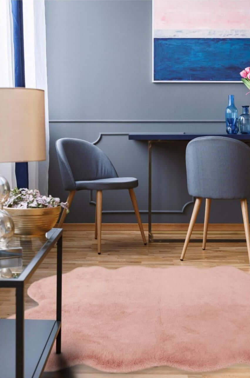 Luxury Pink Faux Fur Rug