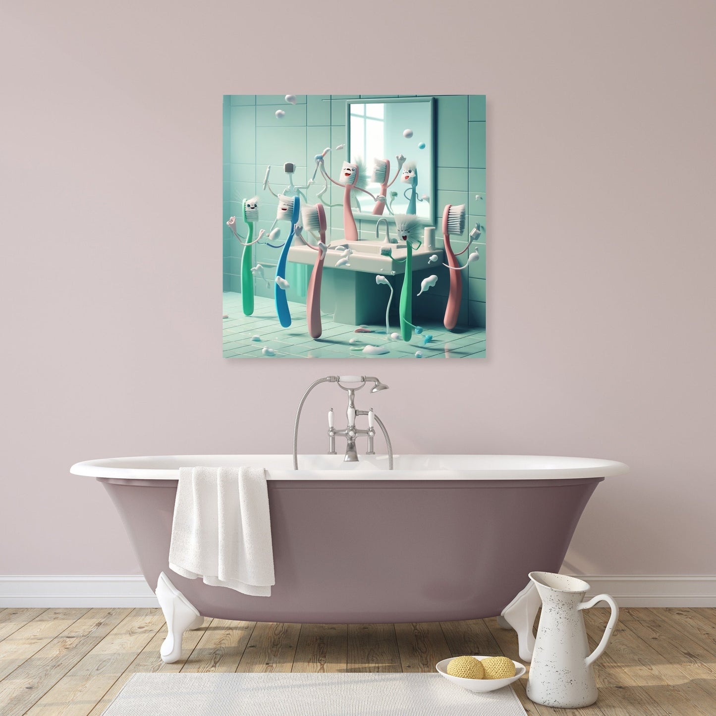 Toothbrush Tango Canvas