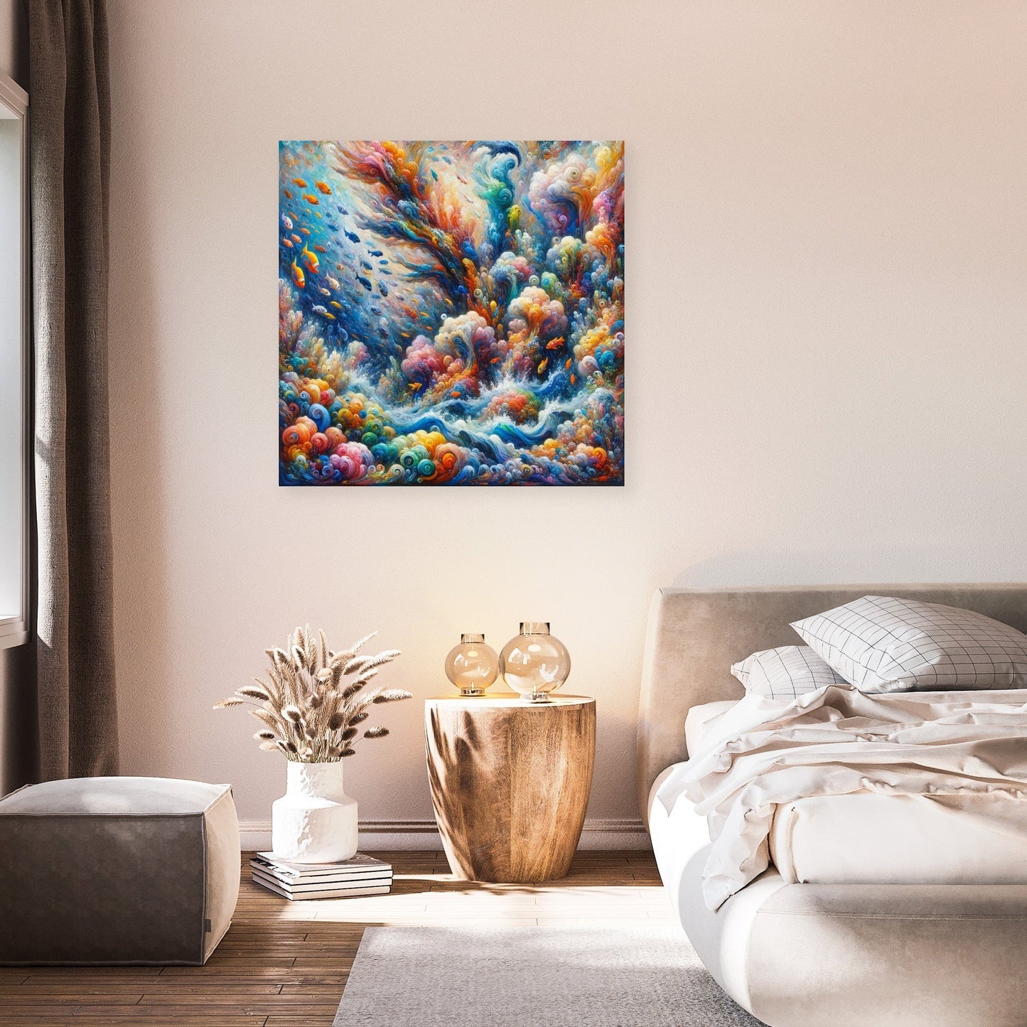 Coral Harmony Canvas