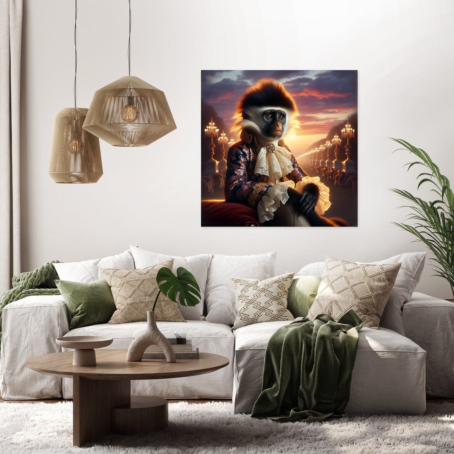 Regal Twilight Colobus Canvas