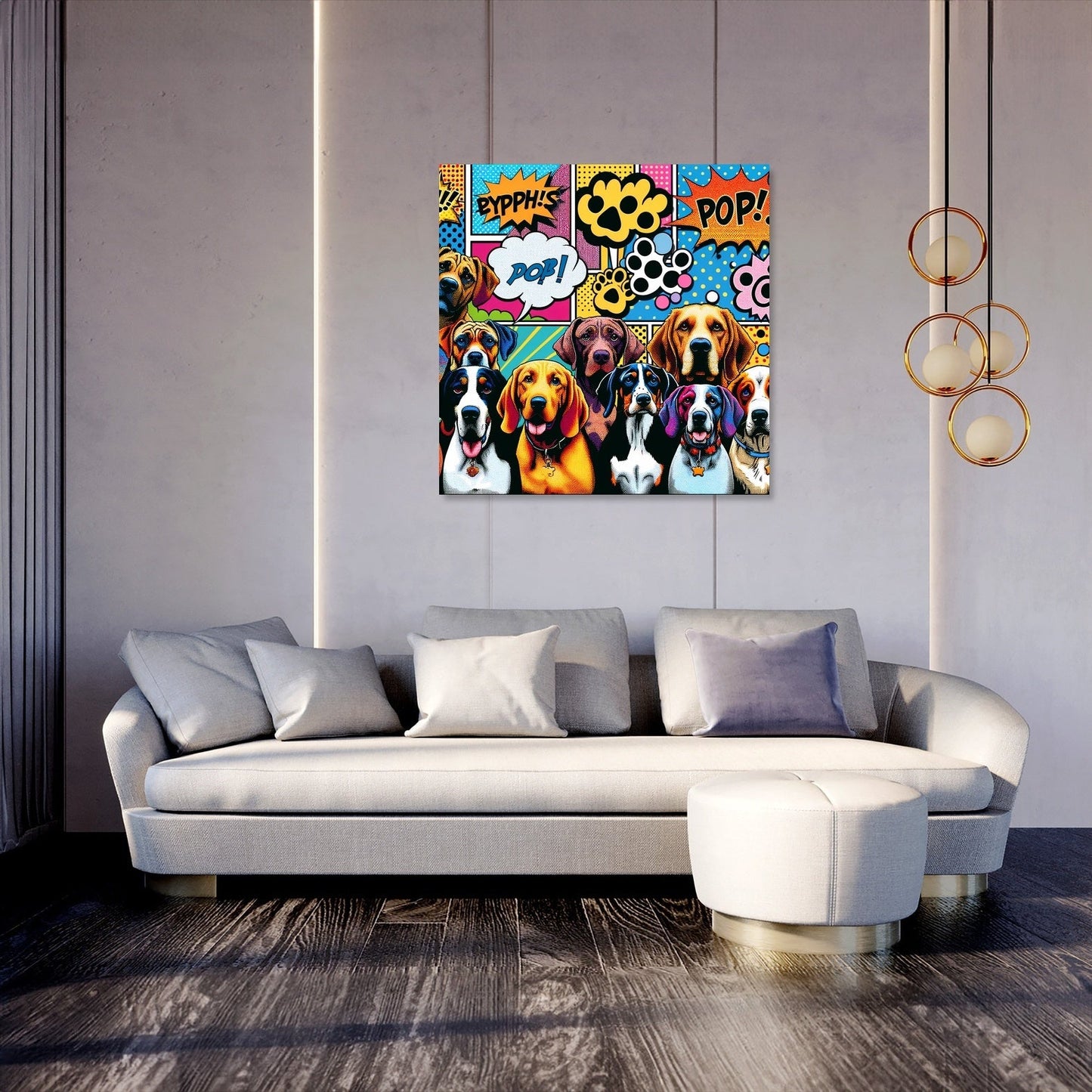 Pop Paws Parade Canvas