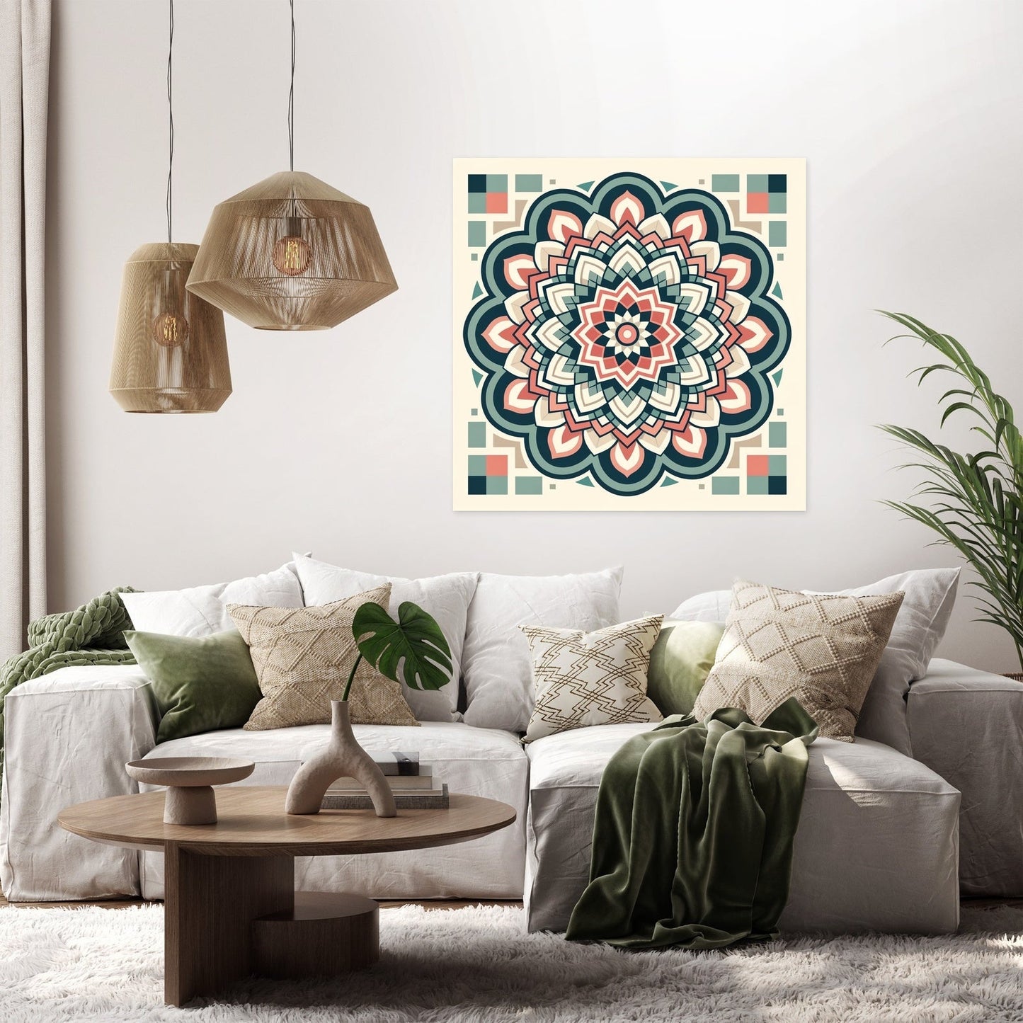 Floral Geometry Canvas