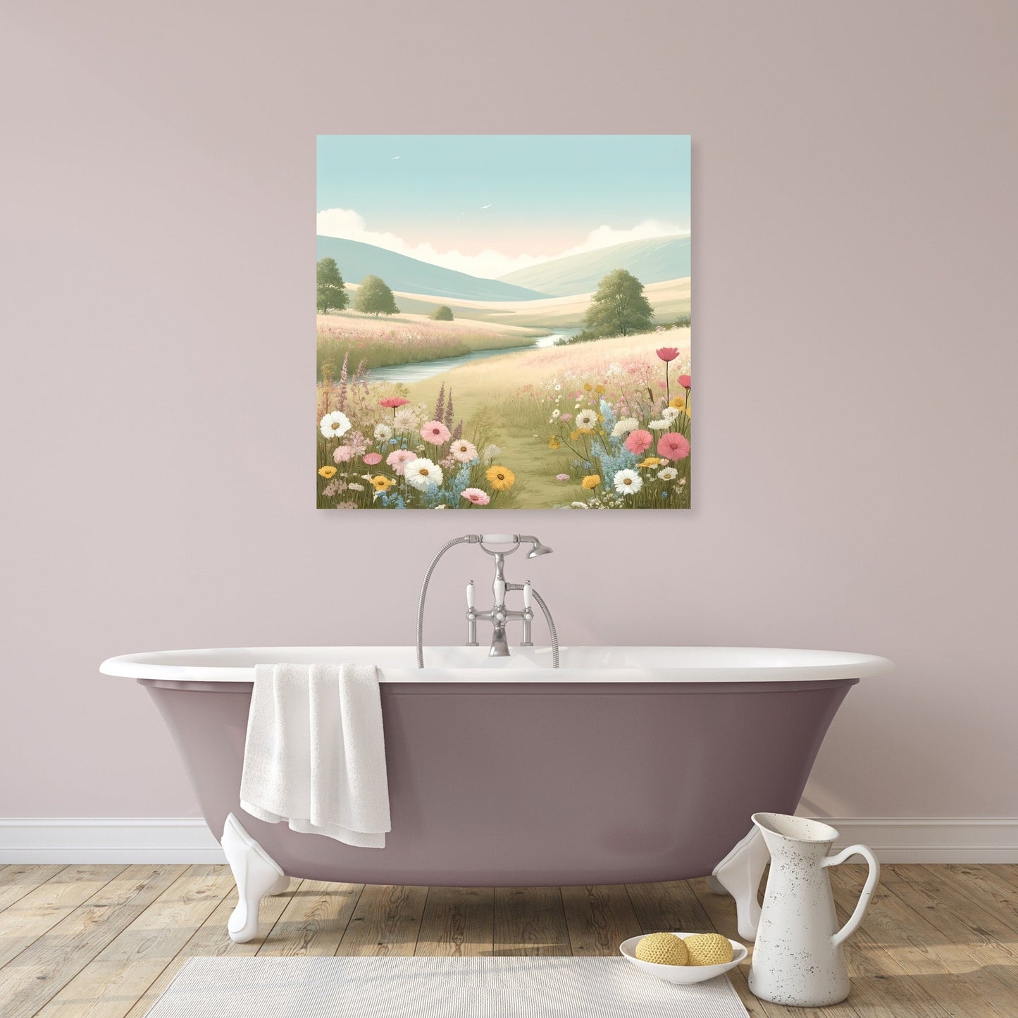 Tranquil Wildflower Meadow Canvas
