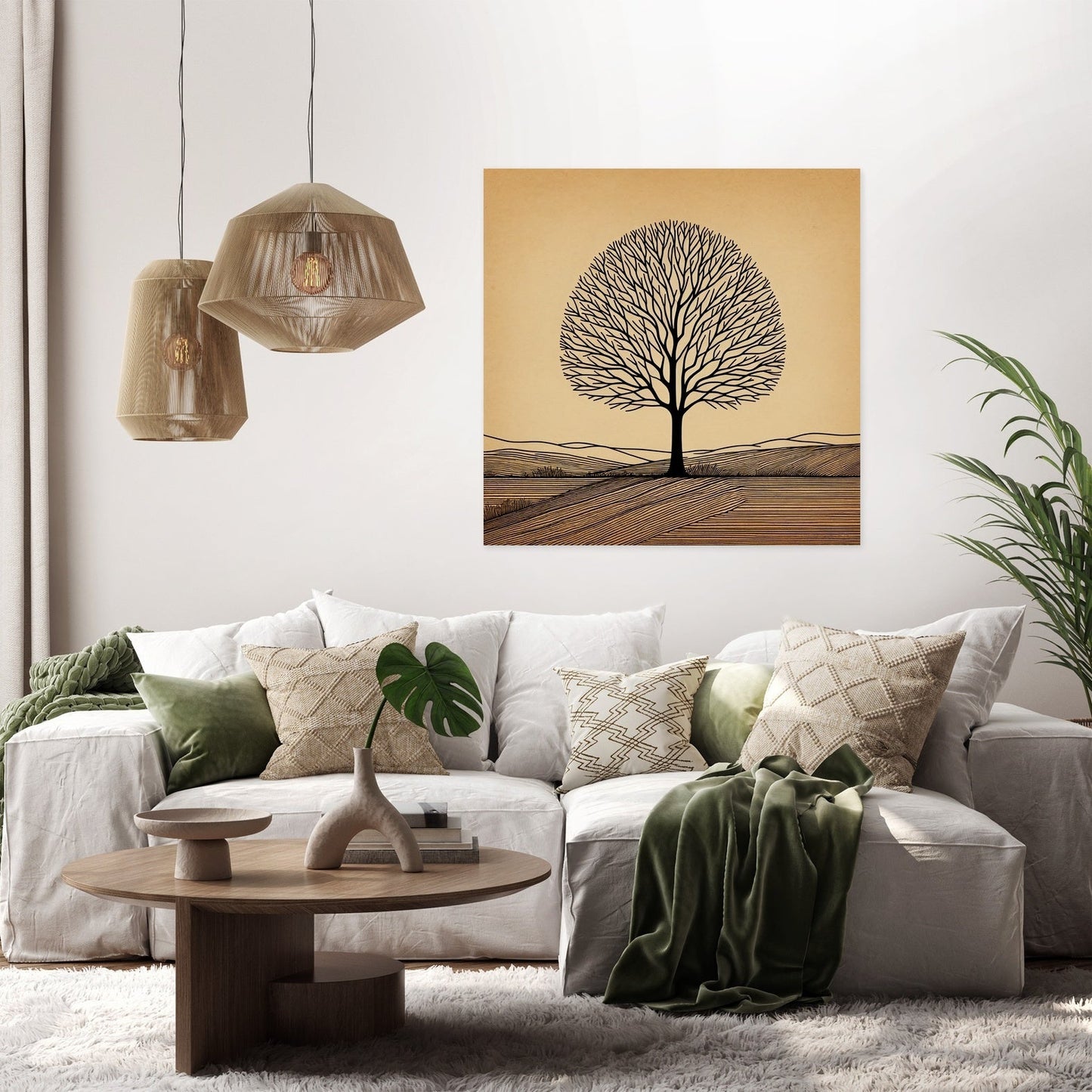 Silhouette Solace Tree Canvas