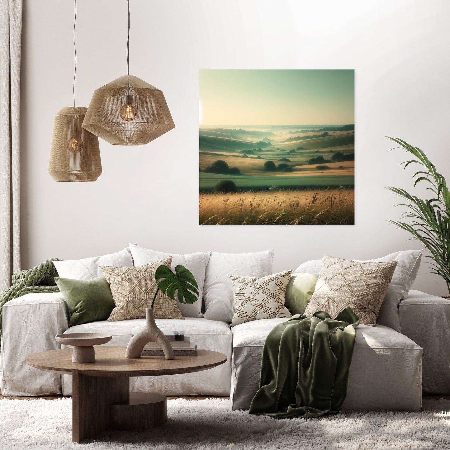 Hazy Summer Countryside Canvas