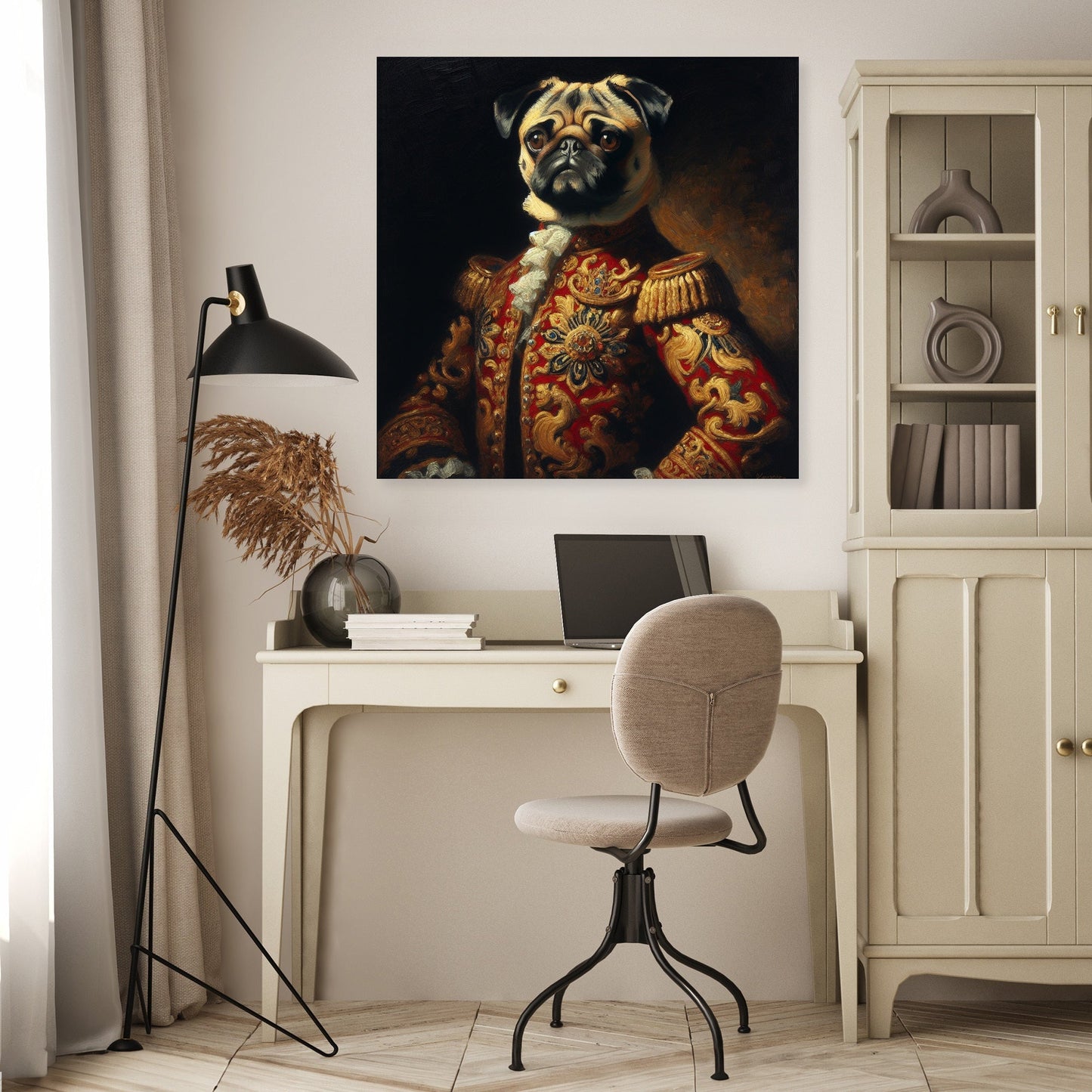 Regal Pug Monarch Canvas