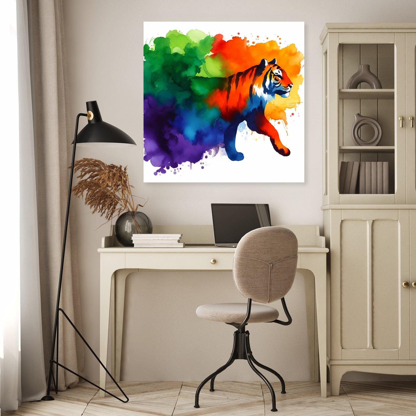 Contrasting Wilderness Tiger Canvas