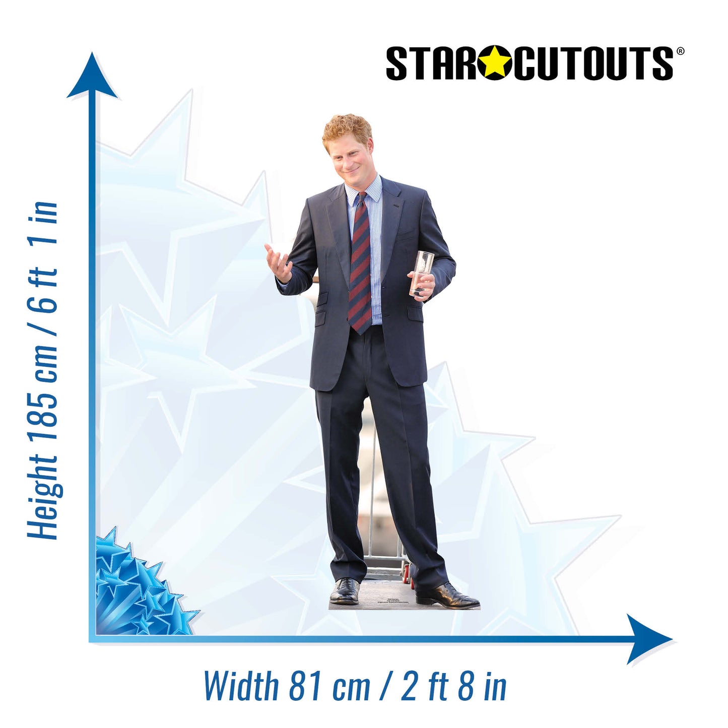 SC445 Prince Harry (CS445) Cardboard Cut Out Height 185cm