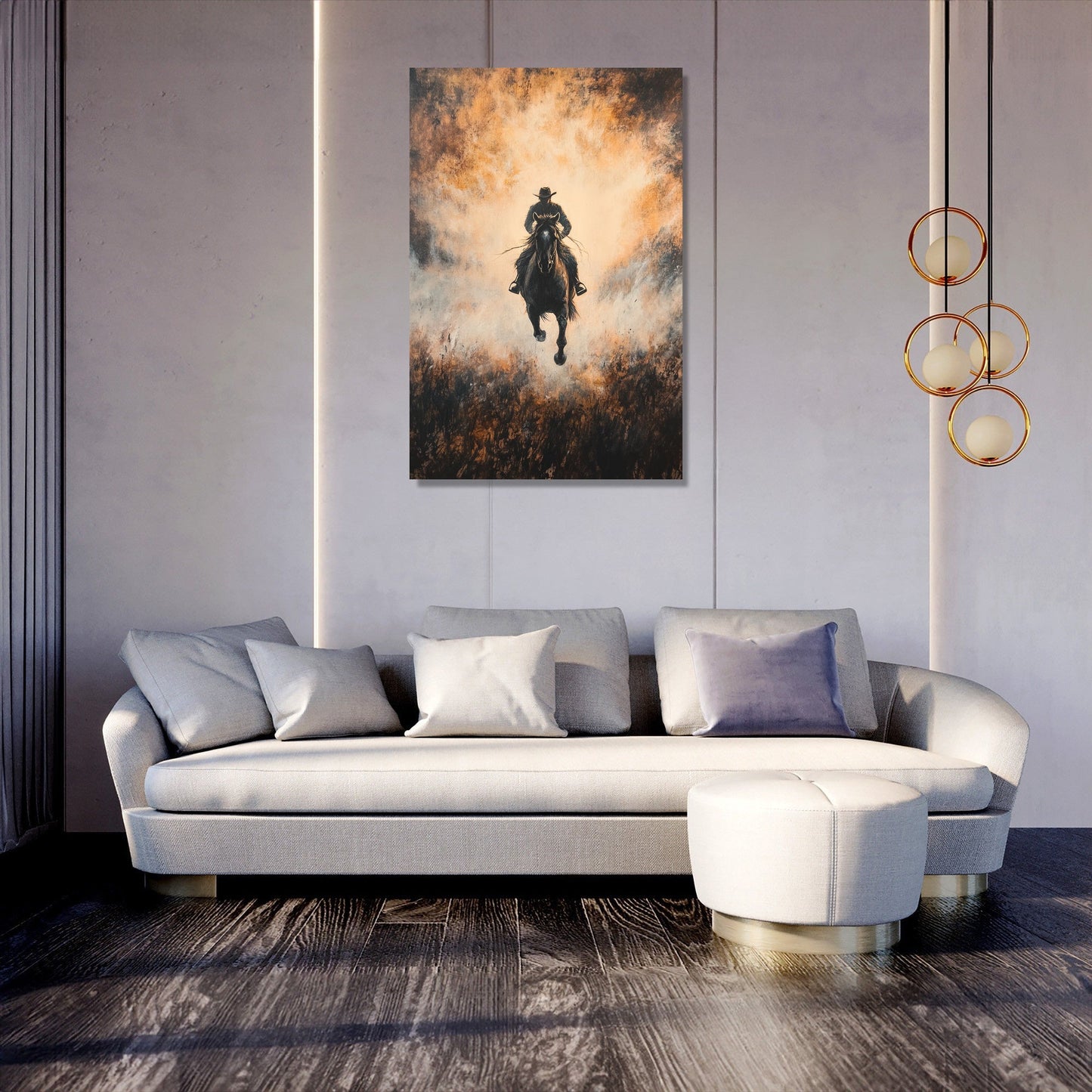 Galloping Horse Dawn Canvas