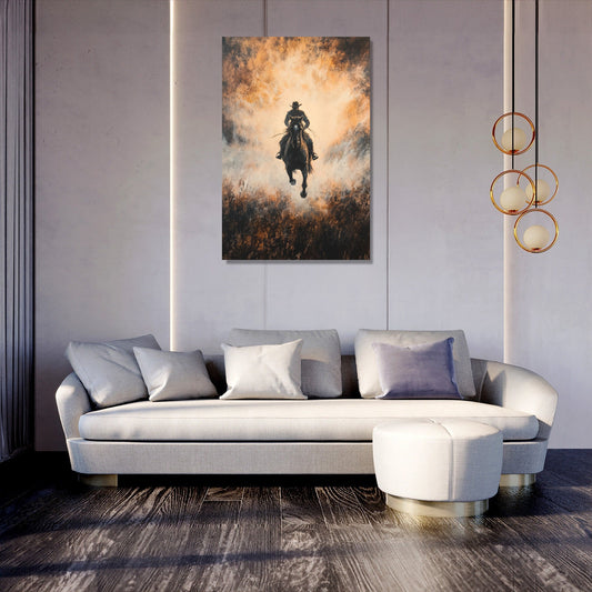 Galloping Horse Dawn Canvas