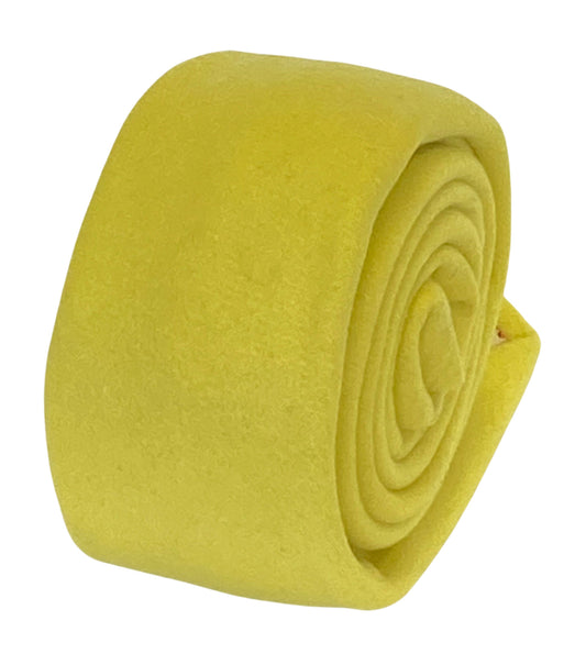 bright mustard sunshine yellow  wool slim tie