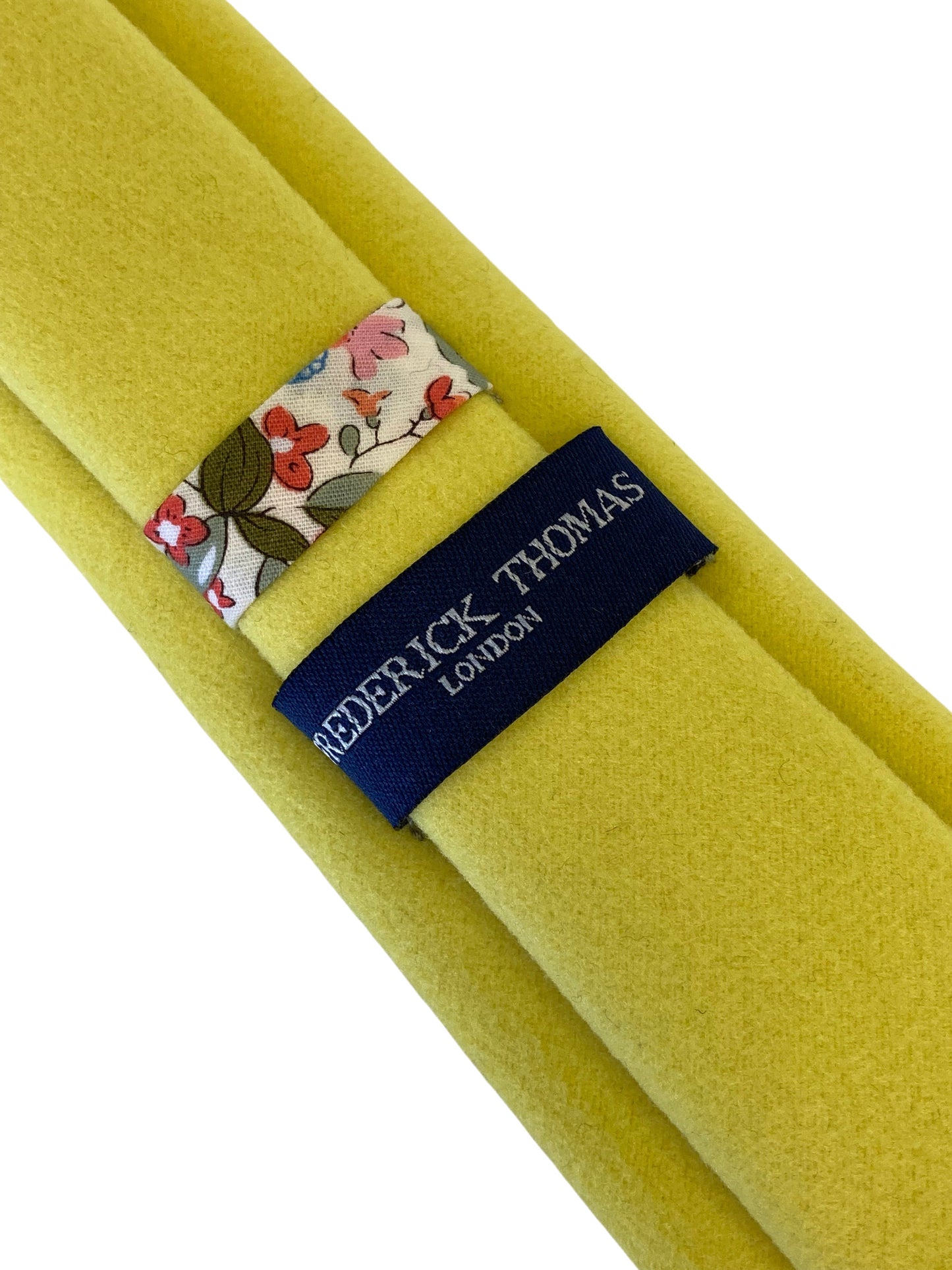 bright mustard sunshine yellow  wool slim tie