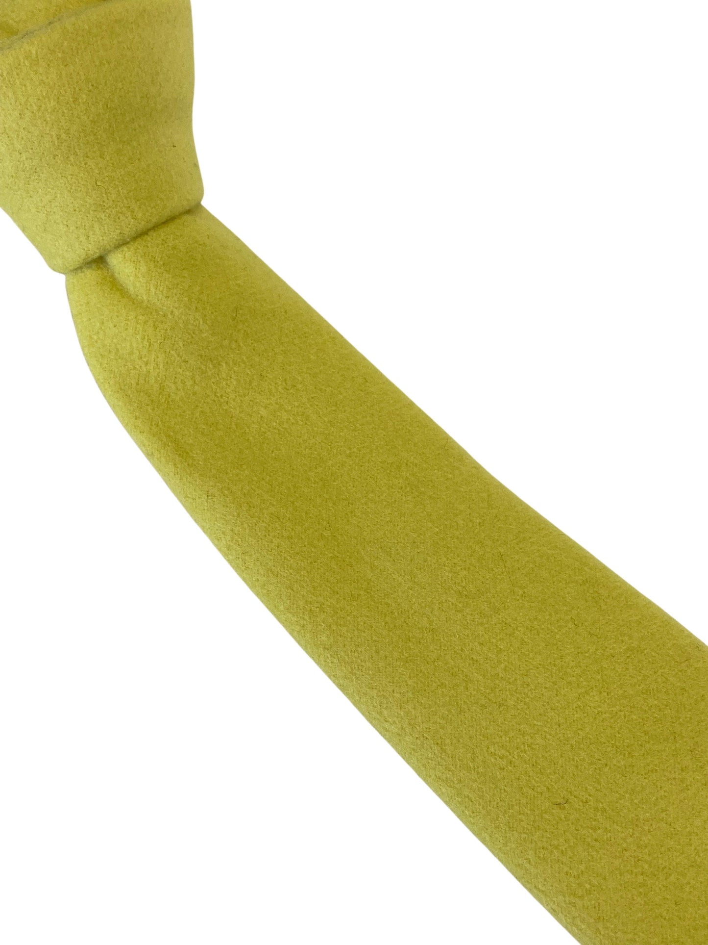 bright mustard sunshine yellow  wool slim tie