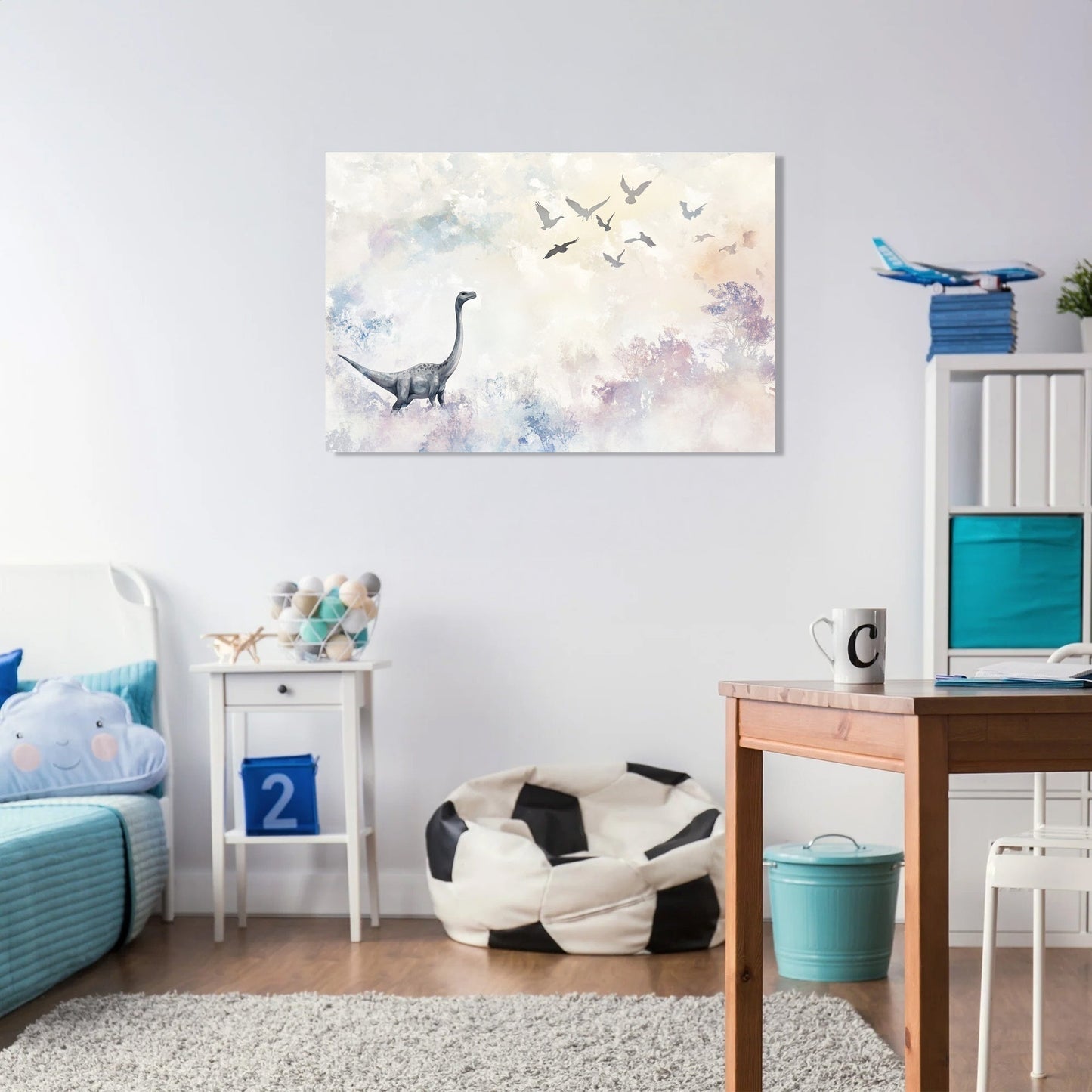 Dinosaur's Skyward Dream Canvas