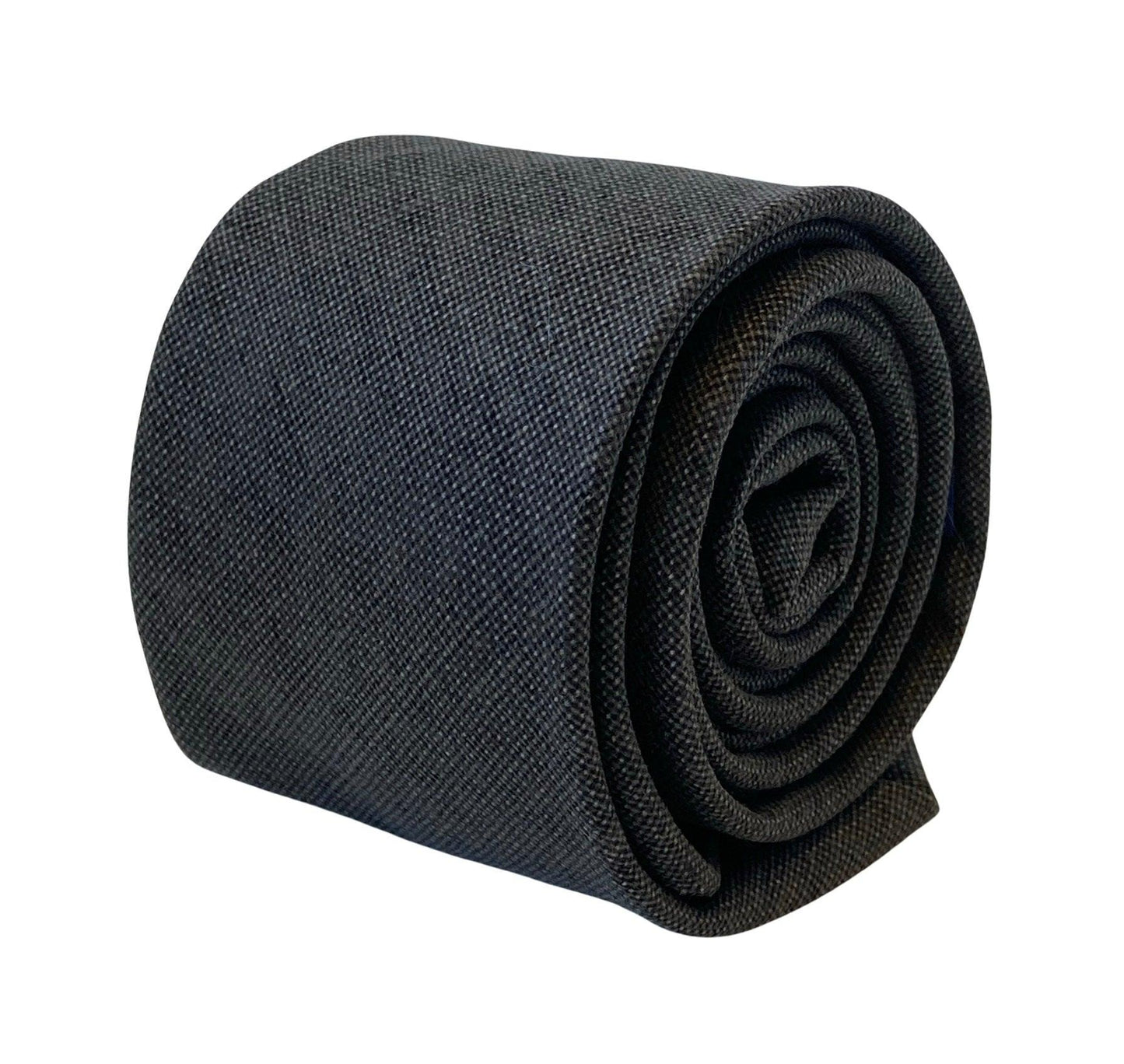dark taupe smokey grey brown mens linen tie