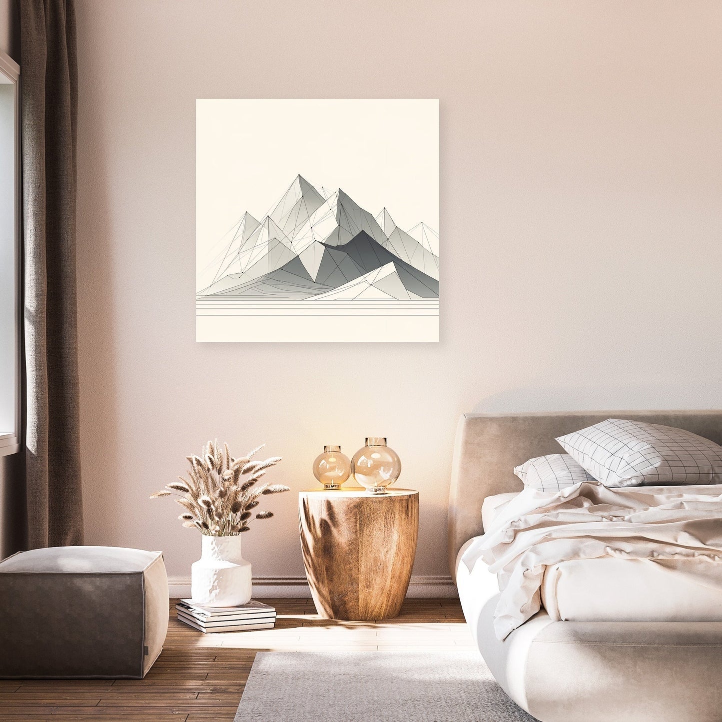 Geometric Peaks Canvas