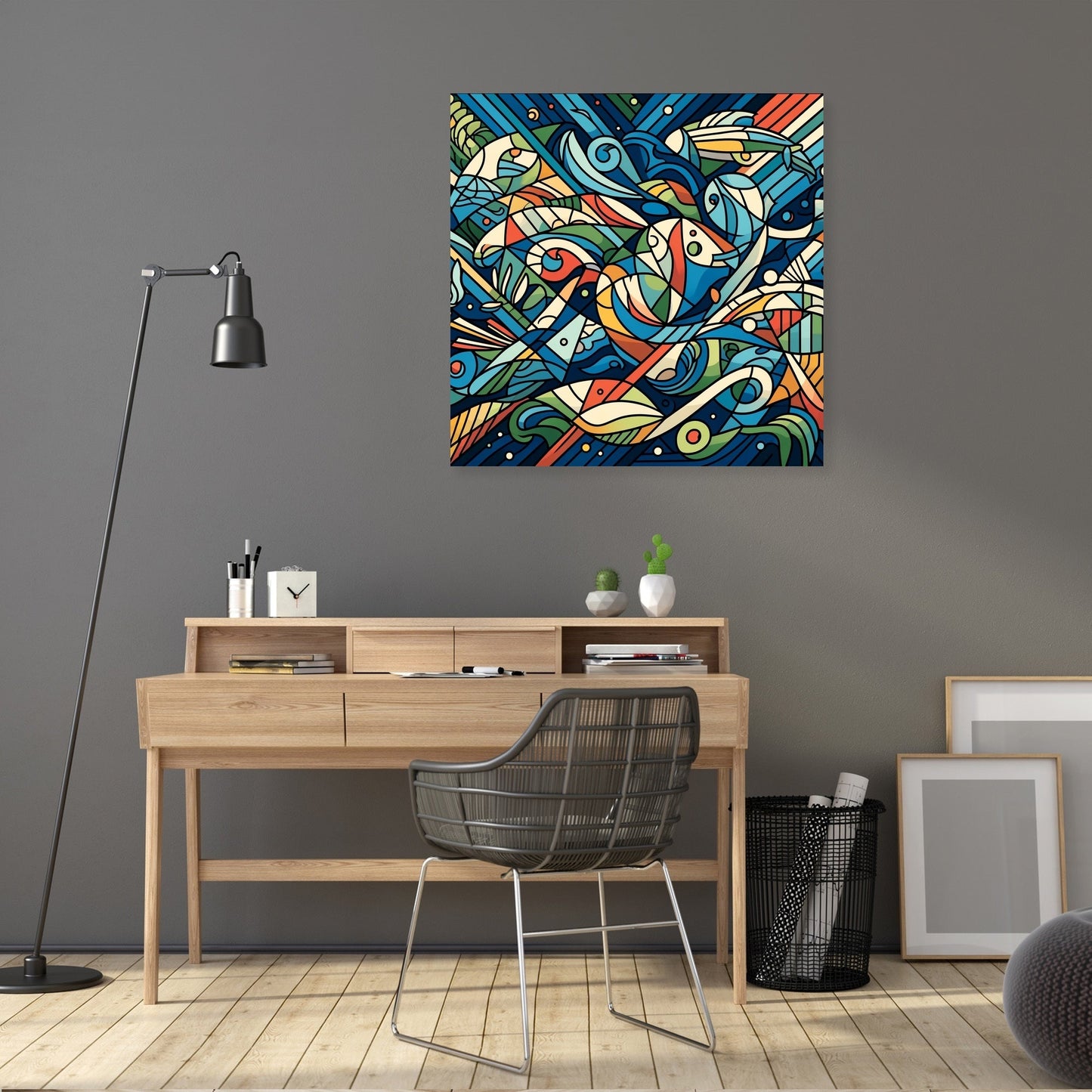 Marine Mosaic Canvas