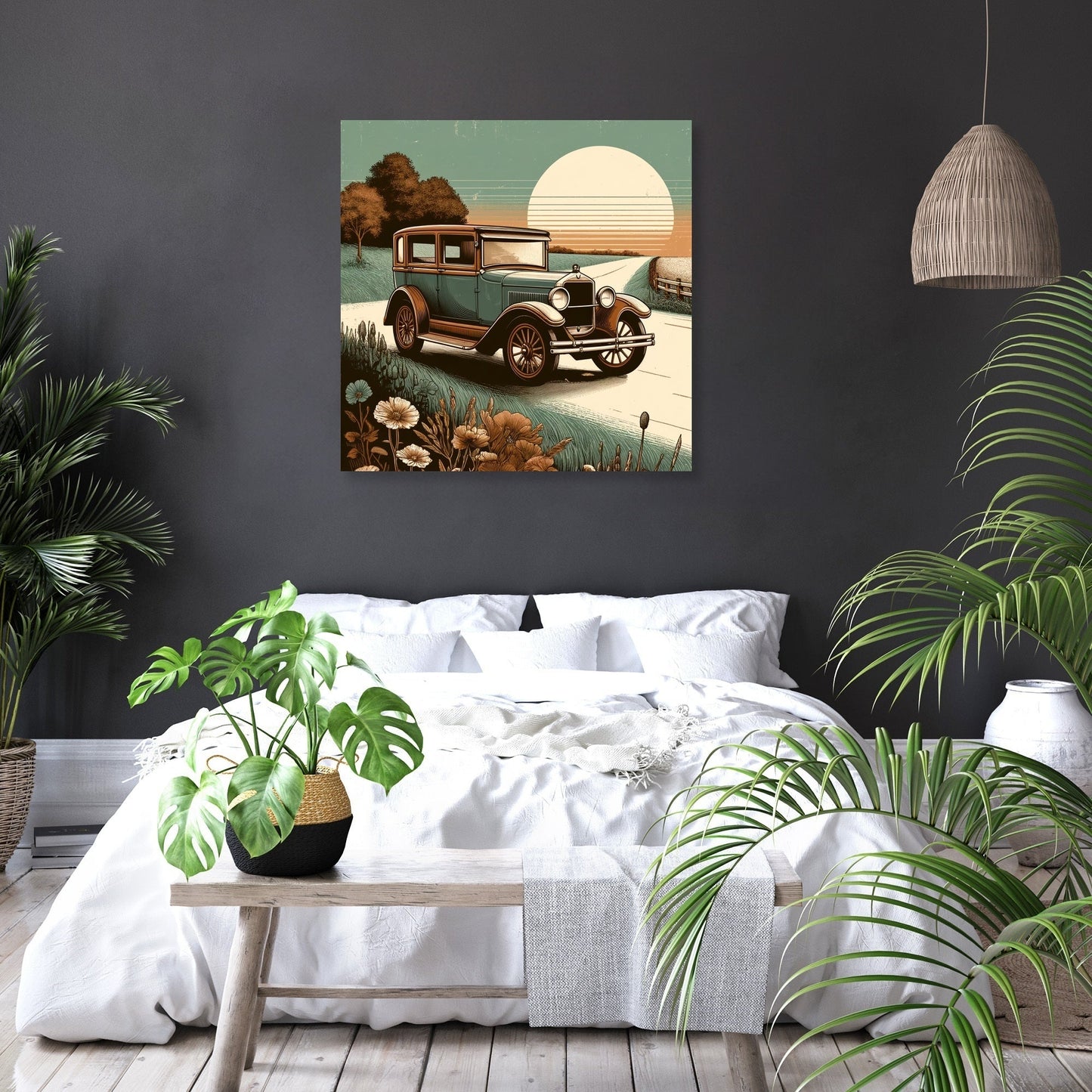 Vintage Roadside Charm Canvas