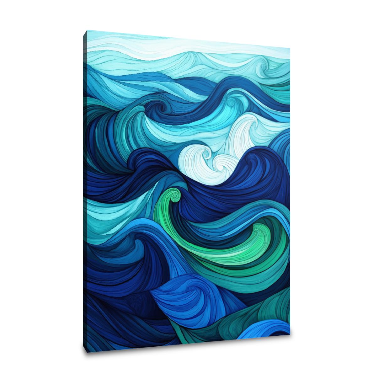 Ocean Rhythm Waves Canvas