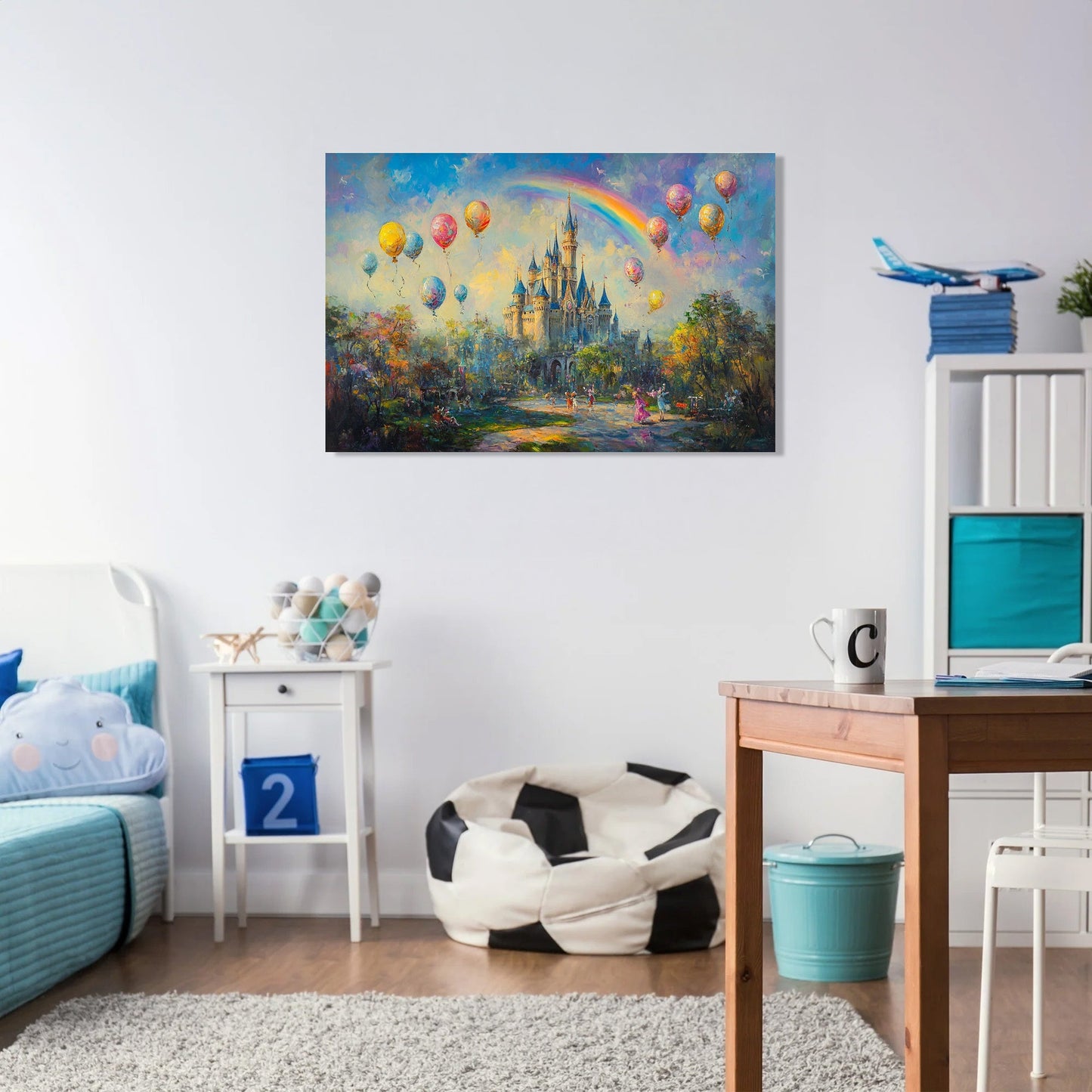 Enchanted Castle Rainbow Canvas