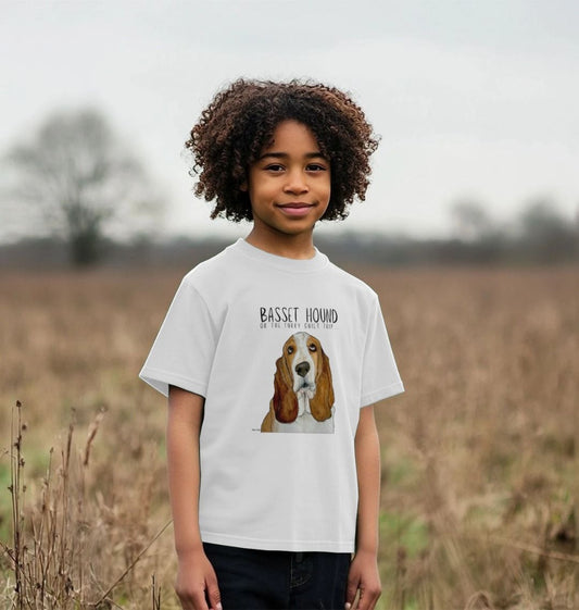 Basset Hound Child’s T-Shirt: Wearable Guilt with a Side of Cuteness!