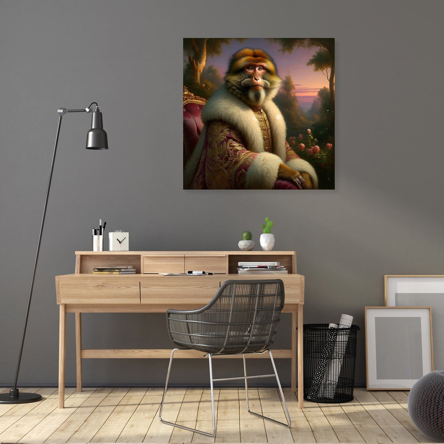 Regal Macaque Majesty Canvas