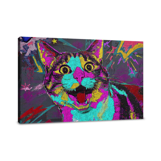 Surprised Cat Energy Canvas