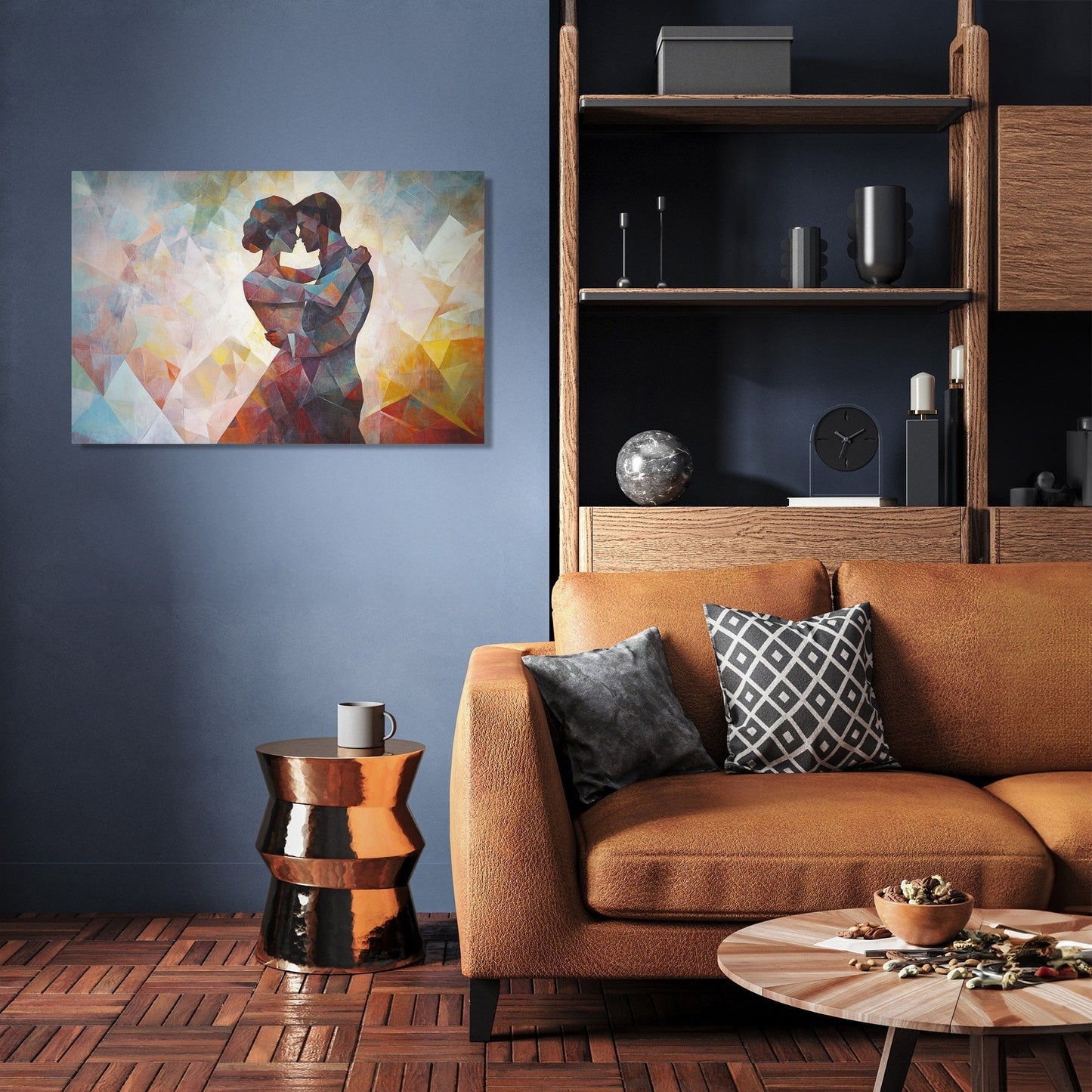 Geometric Romance Dance Canvas
