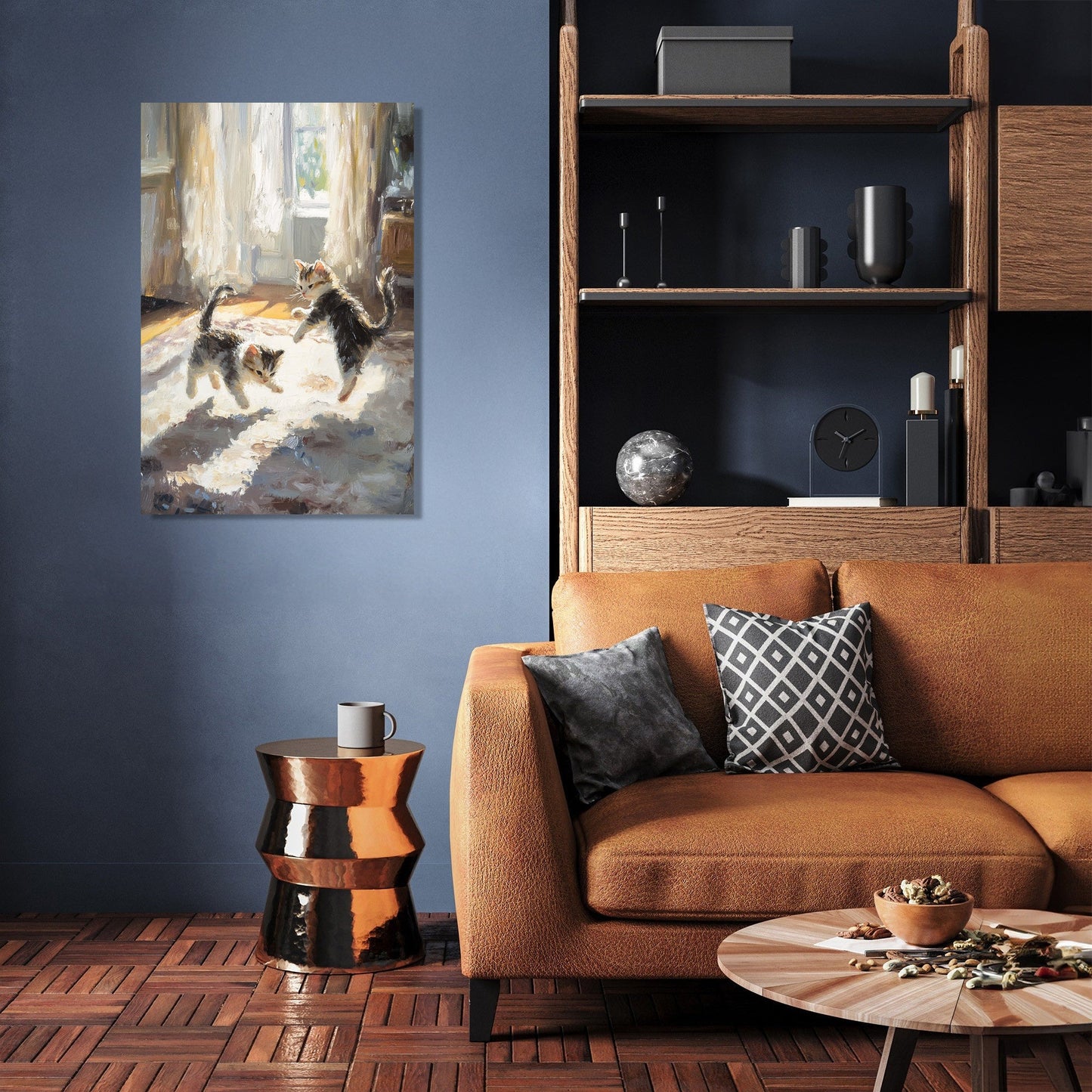 Sunlit Kitten Play Canvas