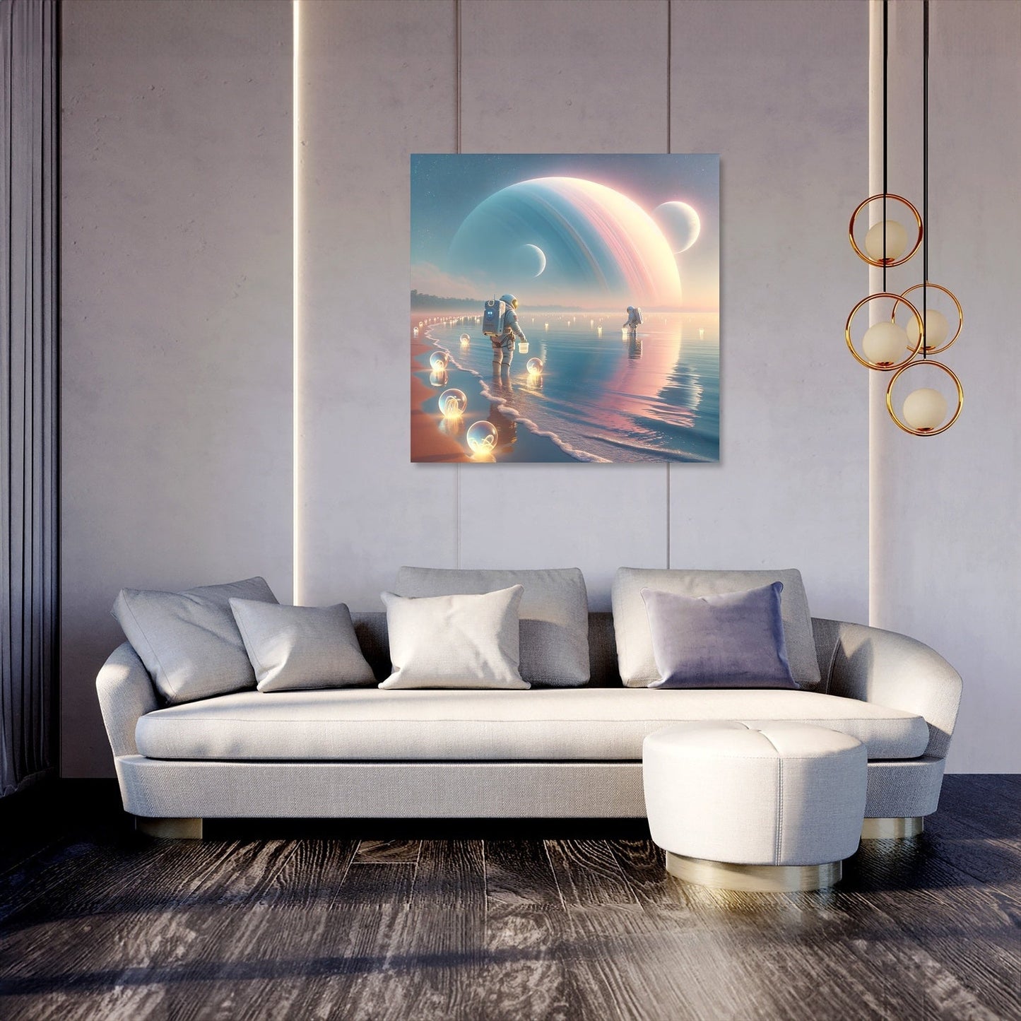 Twin Moon Beach Exploration Canvas