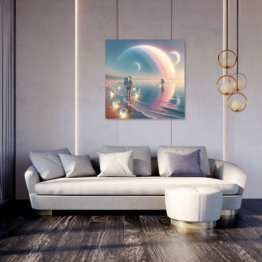 Twin Moon Beach Exploration Canvas