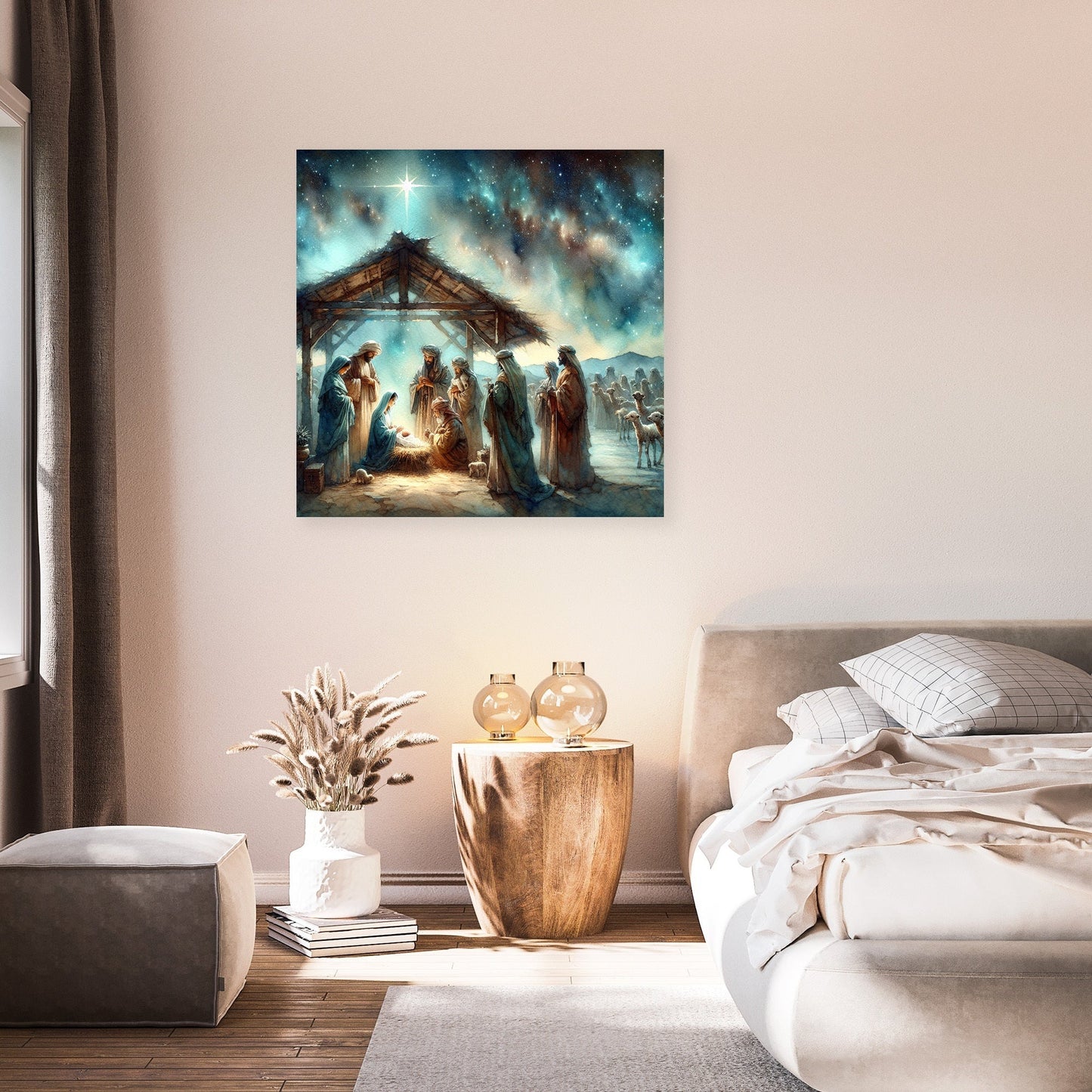 Night of Nostalgic Nativity Canvas