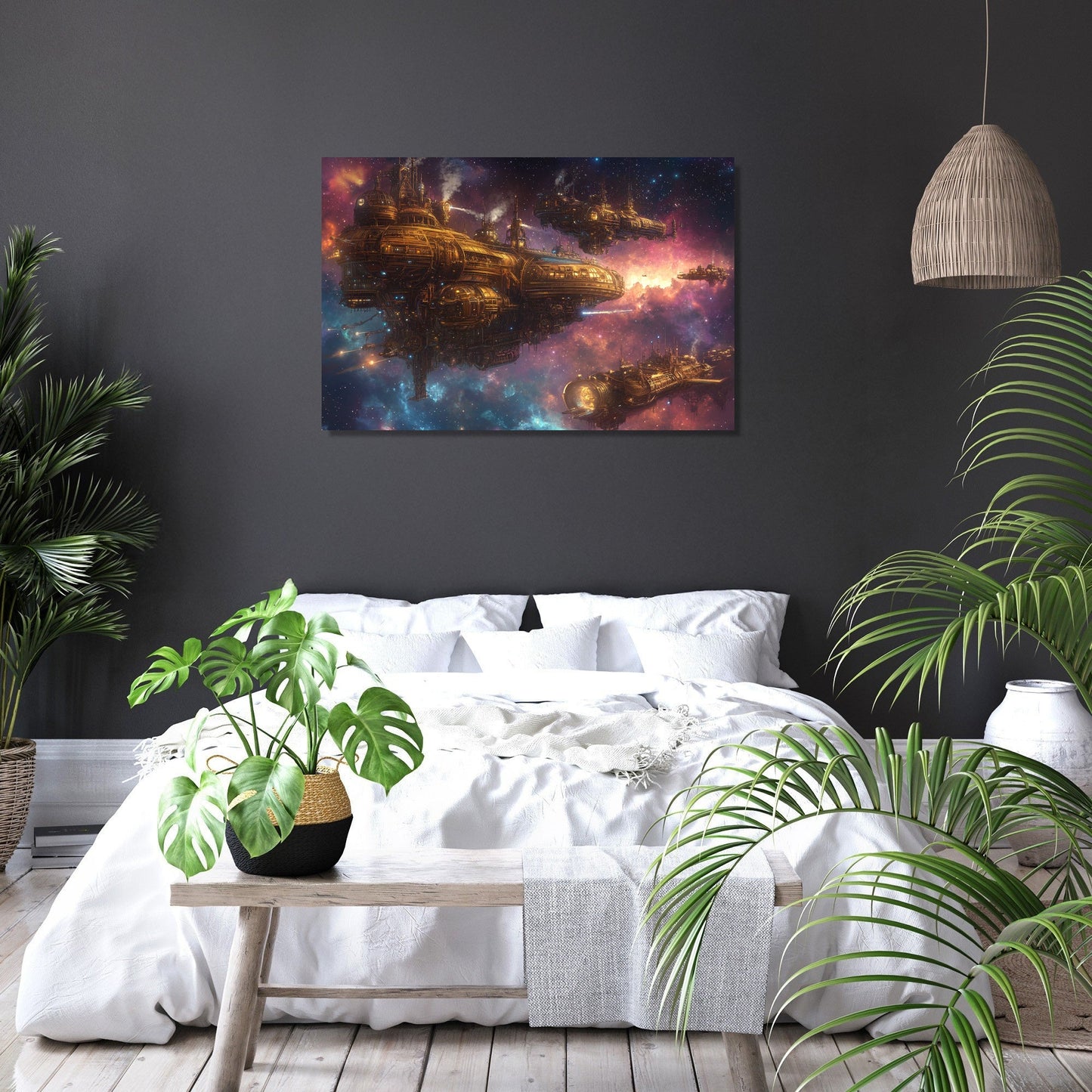 Steampunk Starship Canvas