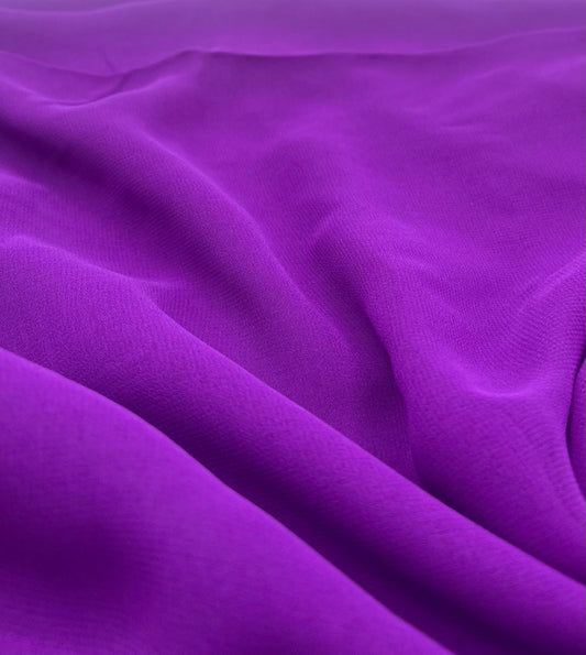 Plain Light Purple Chiffon Sheer Dress Bridal Fabric