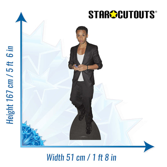 CS450 Aston Merrygold JLS Height 167cm Lifesize Cardboard Cutout