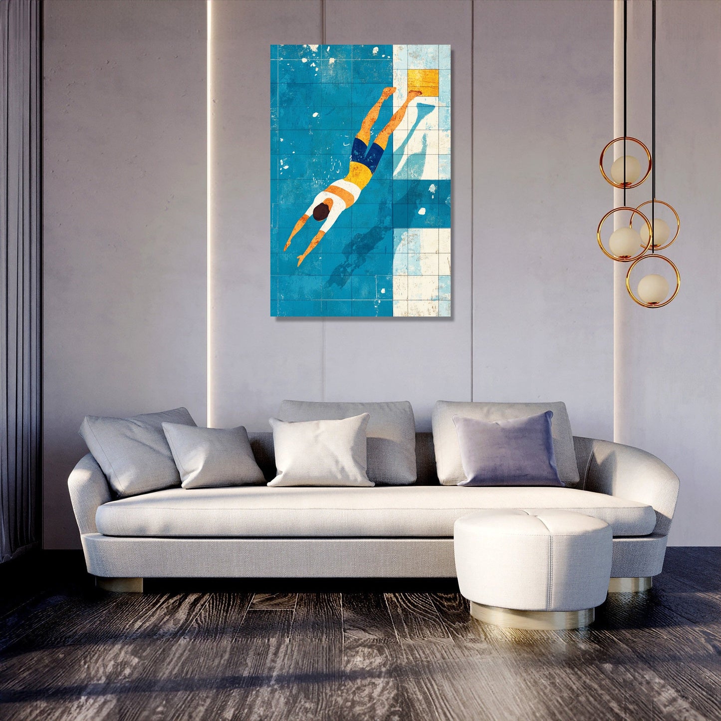 Diver's Descent Canvas