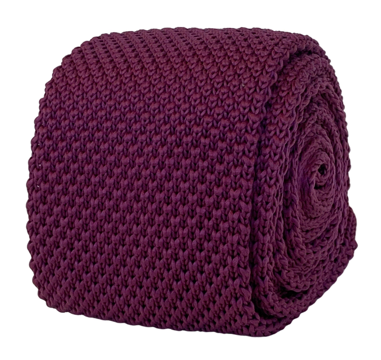 light aubergine plum purple mens knitted tie