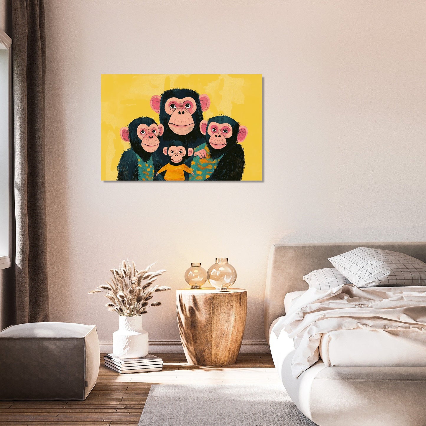 Chimpanzee Family Canvas