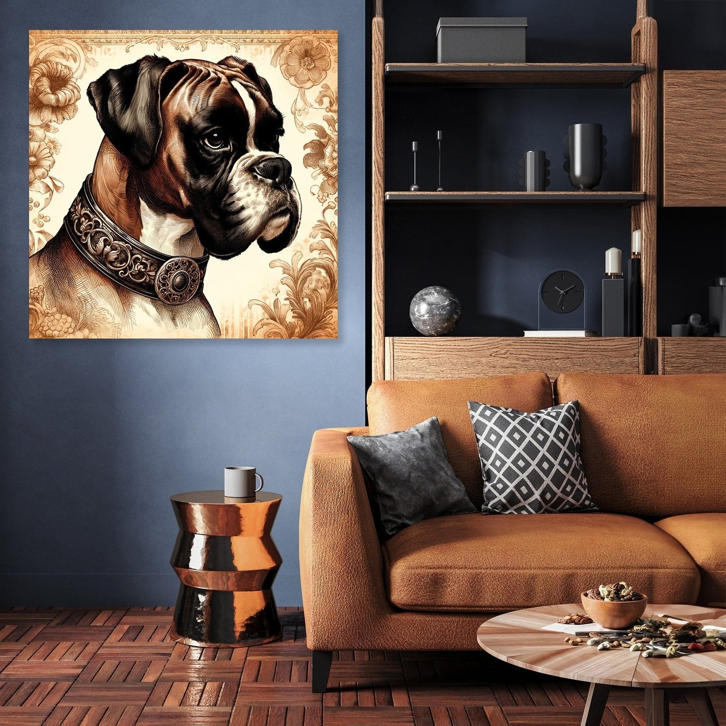 Nostalgic Charm Vintage Boxer Canvas