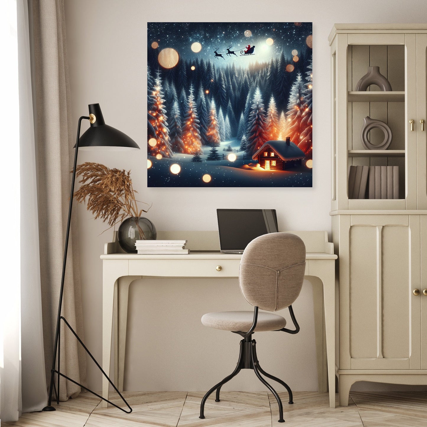 Moonlit Winter Wonderland Canvas