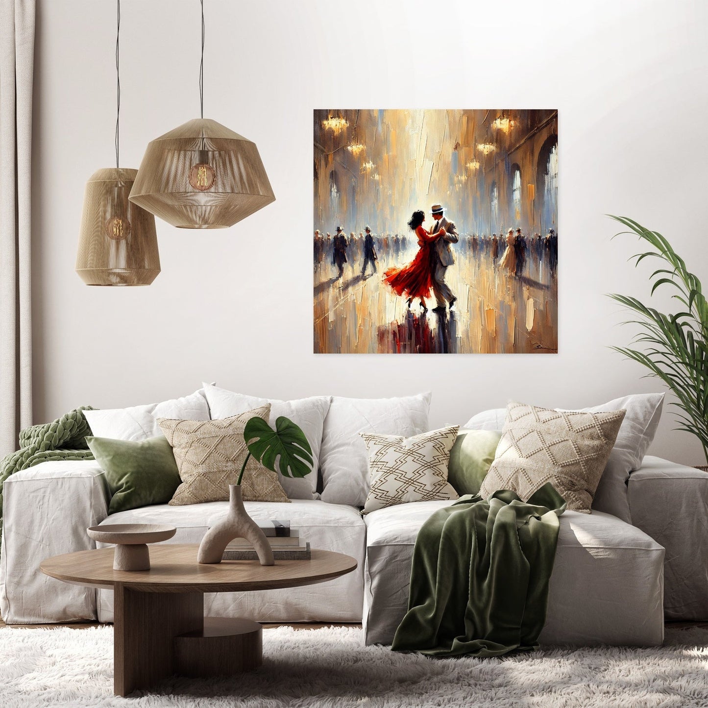 Golden Dance Impressionist Canvas